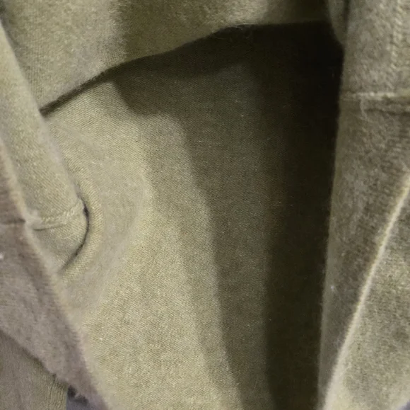 Vintage American Eagle Outfitters Green Fuzzy Cropped Mocked Neck Sweater Size L - Picture 9 of 12